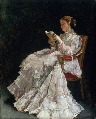 El lector, c.1860 de Alfred Emile Stevens